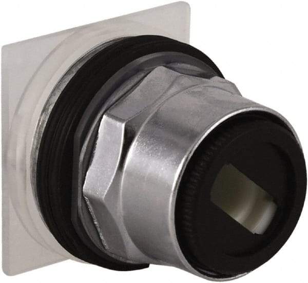 Schneider Electric - 1.18 Inch Mount Hole, 3 Position, Pushbutton Operated, Selector Switch Only - Maintained (MA), without Contact Blocks, Weatherproof and Dust and Oil Resistant - Exact Tool & Supply