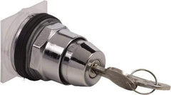 Schneider Electric - 1.18 Inch Mount Hole, 2 Position, Knob and Pushbutton Operated, Selector Switch Only - Black, Maintained (MA), without Contact Blocks, Weatherproof and Dust and Oil Resistant - Exact Tool & Supply