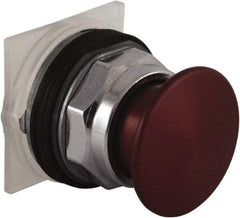 Schneider Electric - 30mm Mount Hole, Extended Mushroom Head, Pushbutton Switch Only - Round, Red Pushbutton, Nonilluminated, Maintained (MA) - Exact Tool & Supply