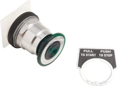 Schneider Electric - 30mm Mount Hole, Extended Straight, Pushbutton Switch Only - Round, Green Pushbutton, Maintained (MA), Momentary (MO), Weatherproof, Dust and Oil Resistant - Exact Tool & Supply