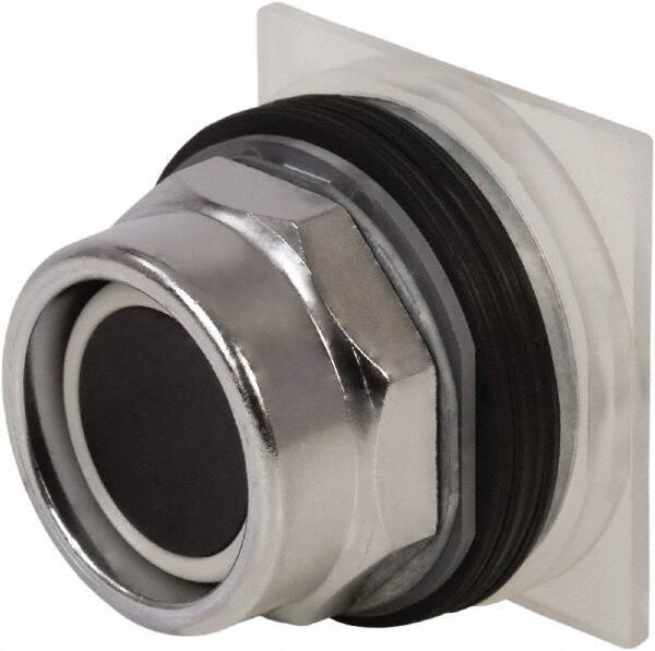 Schneider Electric - 30mm Mount Hole, Extended Straight, Pushbutton Switch Only - Black Pushbutton, Momentary (MO) - Exact Tool & Supply