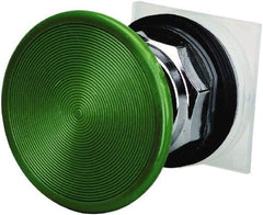 Schneider Electric - 30mm Mount Hole, Extended Straight, Pushbutton Switch Only - Green Pushbutton, Momentary (MO) - Exact Tool & Supply