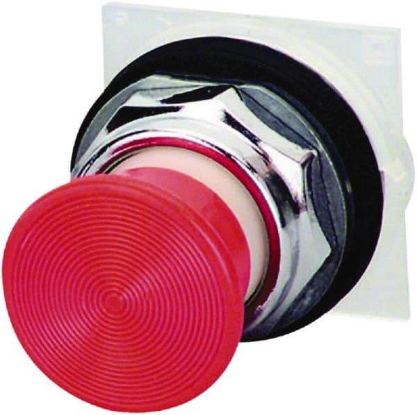 Schneider Electric - 30mm Mount Hole, Extended Straight, Pushbutton Switch Only - Red Pushbutton, Momentary (MO) - Exact Tool & Supply