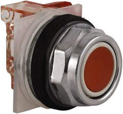 Schneider Electric - 30mm Mount Hole, Extended Straight, Pushbutton Switch with Contact Block - Red Pushbutton, Momentary (MO) - Exact Tool & Supply
