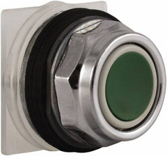 Schneider Electric - 30mm Mount Hole, Extended Straight, Pushbutton Switch Only - Green Pushbutton, Momentary (MO) - Exact Tool & Supply