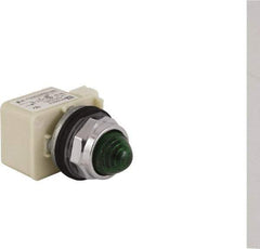 Schneider Electric - 24 V Green Lens LED Pilot Light - Round Lens, Screw Clamp Connector - Exact Tool & Supply