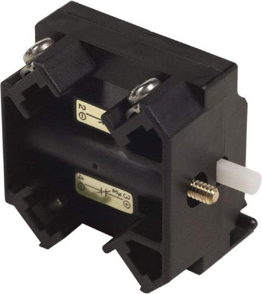 Schneider Electric - 2NC, 3 Amp, Electrical Switch Contact Block - 115 VDC and 240 VAC, Screw Terminal, 1.18 Inch Hole, 30mm Hole - Exact Tool & Supply