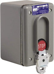 Schneider Electric - 1 Operator, Projecting Pushbutton Control Station - Stop (Legend), Momentary Switch, NC Contact, NEMA 4 - Exact Tool & Supply