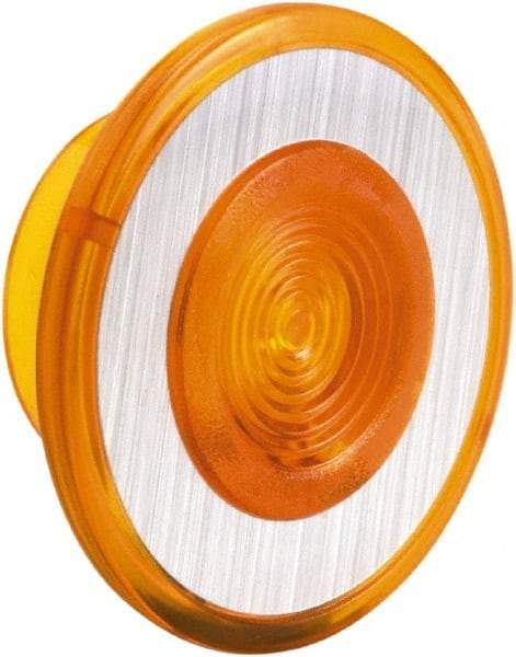 Schneider Electric - Pushbutton Switch Push-Pull Knob - Amber, Round Button, Nonilluminated - Exact Tool & Supply