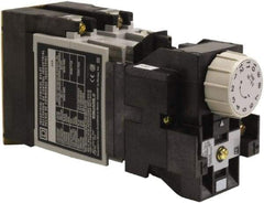 Square D - Time Delay Relay - 5 & 10 Contact Amp, 110 VAC at 50 Hz & 120 VAC at 60 Hz - Exact Tool & Supply