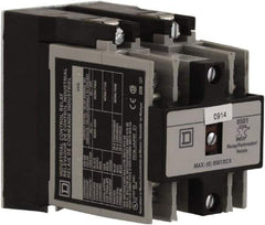 Square D - Electromechanical Screw Clamp General Purpose Relay - 20 Amp at 600 VAC, 4NO, 110 VAC at 50 Hz & 120 VAC at 60 Hz - Exact Tool & Supply
