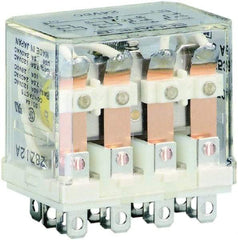 Square D - Electromechanical Plug-in General Purpose Relay - 10 Amp at 250 VAC, 4PDT, 24 VDC - Exact Tool & Supply