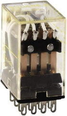 Square D - Electromechanical Plug-in General Purpose Relay - 5 Amp at 240 VAC, 4PDT, 24 VDC - Exact Tool & Supply
