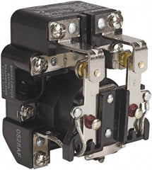Square D - 1-1/2 hp, 10 VA Power Rating, Electromechanical Screw Clamp General Purpose Relay - 40 at 277 VAC & 5 at 600 V, DPDT, 277 VAC at 60 Hz, 63.6mm Wide x 58.8mm High x 79.4mm Deep - Exact Tool & Supply