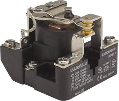 Square D - 1-1/2 hp, 10 VA Power Rating, Electromechanical Screw Clamp General Purpose Relay - 40 at 277 VAC & 5 at 600 V, SPDT, 24 VAC at 50/60 Hz, 63.6mm Wide x 52.4mm High x 63.2mm Deep - Exact Tool & Supply