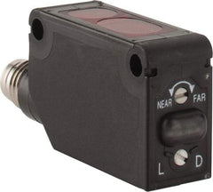 Telemecanique Sensors - M8 Connector, 1m Nominal Distance, Shock and Vibration Resistant, Diffused Photoelectric Sensor - 12 to 24 VDC, PBT, 11mm Long x 11mm Wide x 33mm High - Exact Tool & Supply