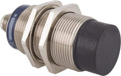 Telemecanique Sensors - NPN, PNP, 22mm Detection, Cylinder, Inductive Proximity Sensor - 2 Wires, IP67, IP69, 24 to 240 VAC/VDC, M30x1.5 Thread, 74mm Long - Exact Tool & Supply