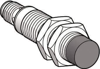 Telemecanique Sensors - PNP, 7mm Detection, Cylinder, Inductive Proximity Sensor - 3 Wires, IP67, IP69, 12 to 48 VDC, M12x1 Thread, 66mm Long - Exact Tool & Supply