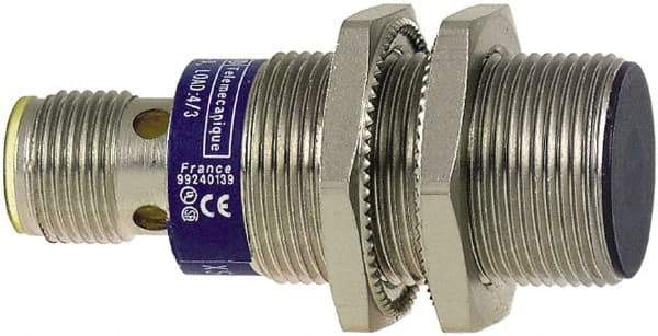 Telemecanique Sensors - NPN, 10mm Detection, Cylinder, Inductive Proximity Sensor - 3 Wires, IP67, IP69, 12 to 24 VDC, M18x1 Thread, 50mm Long - Exact Tool & Supply