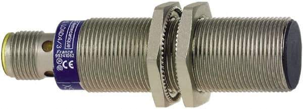 Telemecanique Sensors - NPN, PNP, 5mm Detection, Cylinder, Inductive Proximity Sensor - 2 Wires, IP67, 24 to 210 VDC, 24 to 240 VAC @ 50/60 Hz, M18x1 Thread, 72mm Long - Exact Tool & Supply