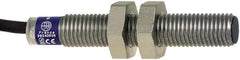 Telemecanique Sensors - NPN, NO/NC, 1.5mm Detection, Cylinder, Inductive Proximity Sensor - 4 Wires, IP67, 12 to 24 VDC, M8x1 Thread, 50mm Long - Exact Tool & Supply