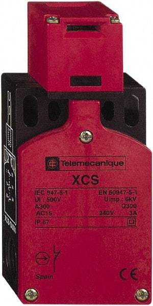Telemecanique Sensors - 2NO/NC Configuration, Multiple Amp Level, Plastic Key Safety Limit Switch - 52mm Wide x 30mm Deep x 115mm High, IP67 Ingress Rating - Exact Tool & Supply