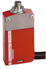 Telemecanique Sensors - 2NO/2NC Configuration, Multiple Amp Level, Metal Plunger Safety Limit Switch - 5m Cable Length, 30mm Wide x 16mm Deep x 60mm High, IP66, IP67, IP68 Ingress Rating - Exact Tool & Supply