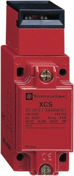 Telemecanique Sensors - 2NO/NC Configuration, Multiple Amp Level, Metal Key Safety Limit Switch - 40mm Wide x 44mm Deep x 114mm High, IP67 Ingress Rating - Exact Tool & Supply