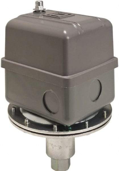 Square D - 1 NEMA Rated, DPST, 20 inHg to 25 inHg, Vacuum Switch Pressure and Level Switch - Adjustable Pressure, 480 VAC, Screw Terminal - Exact Tool & Supply