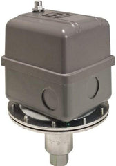 Square D - 1 NEMA Rated, DPST, 100 psi, Vacuum Switch Pressure and Level Switch - Adjustable Pressure, 575 VAC, 1/4 Inch Connector, For Use with 9036GG Float Switches, Vacuum Heating Pumps - Exact Tool & Supply
