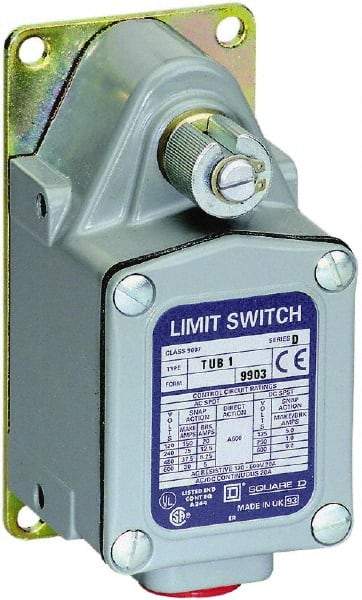 Square D - 3PDT, NC/NO, 600 VAC, Screw Terminal, Rotary Head Actuator, General Purpose Limit Switch - 1, 2, 4, 12, 13 NEMA Rating, IP65, IP66, IP67 IPR Rating - Exact Tool & Supply