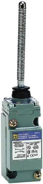 Square D - DPDT, 2NC/2NO, 600 Volt Screw Terminal, Cat Whisker Actuator, General Purpose Limit Switch - 1, 2, 4, 6, 12, 13, 6P NEMA Rating, IP67 IPR Rating - Exact Tool & Supply