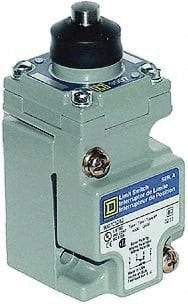Square D - SPDT, NC/NO, 600 Volt Screw Terminal, Plunger Actuator, General Purpose Limit Switch - 1, 2, 4, 6, 12, 13, 6P NEMA Rating, IP67 IPR Rating - Exact Tool & Supply