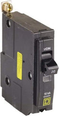 Square D - 20 Amp, 120 VAC, 1 Pole, Bolt On Miniature Circuit Breaker - 14-8 AWG - Exact Tool & Supply