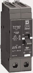 Square D - 30 Amp, 480Y/277 V, 2 Pole, Bolt On Miniature Circuit Breaker - 35 kA Breaking Capacity, 12, 14 AWG - Exact Tool & Supply