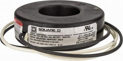 Square D - 300 Amp AC Input, 5 Amp AC Output, Panel Meter Current Transformer - Flying Lead Terminal, For Use with Ammeter, Solid State Transducer - Exact Tool & Supply