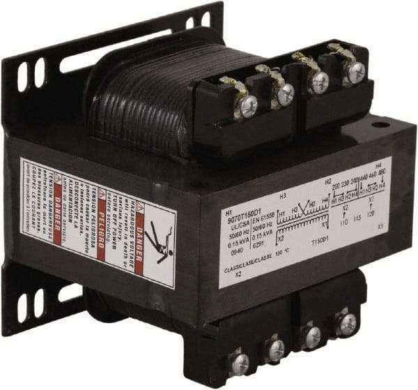 Square D - 1 Phase, 150 VA, Control Transformer - 131°F Temp Rise - Exact Tool & Supply