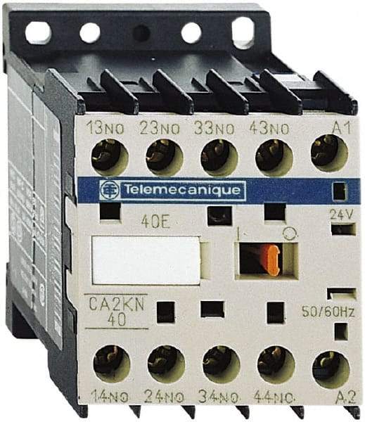 Schneider Electric - 4NO, 480 VAC at 50/60 Hz Control Relay - 17 V - Exact Tool & Supply