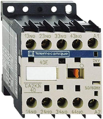 Schneider Electric - 4NO, 230-240 VAC at 50/60 Hz Control Relay - 17 V - Exact Tool & Supply