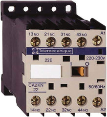 Schneider Electric - 2NC/2NO, 220-230 VAC at 50/60 Hz Control Relay - 17 V - Exact Tool & Supply