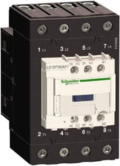 Schneider Electric - 4 Pole, 120 Coil VAC at 50/60 Hz, 60 Amp at 440 VAC, Nonreversible IEC Contactor - Bureau Veritas, CCC, CSA, CSA C22.2 No. 14, DNV, EN/IEC 60947-4-1, EN/IEC 60947-5-1, GL, GOST, LROS, RINA, UL 508, UL Listed - Exact Tool & Supply