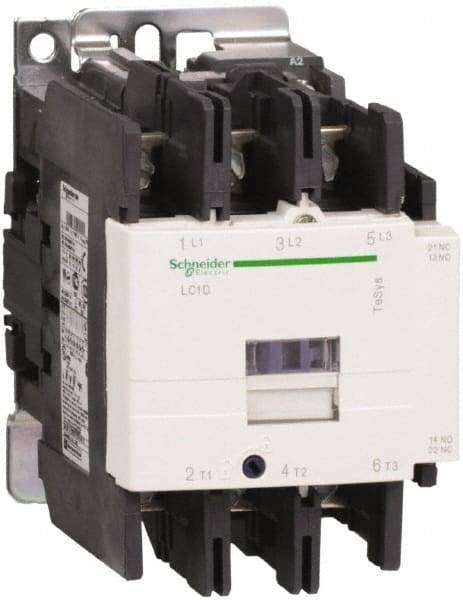 Schneider Electric - 3 Pole, 48 Coil VAC at 50/60 Hz, 95 Amp at 440 VAC, Nonreversible IEC Contactor - Bureau Veritas, CCC, CSA C22.2 No. 14, DNV, EN/IEC 60947-4-1, EN/IEC 60947-5-1, GL, GOST, LROS, RINA, UL 508 - Exact Tool & Supply