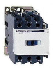 Schneider Electric - 3 Pole, 120 Coil VAC at 60 Hz, 65 Amp at 440 VAC and 80 Amp at 440 VAC, Nonreversible IEC Contactor - 1 Phase hp: 10 at 230/240 VAC, 5 at 115 VAC, 3 Phase hp: 20 at 200/208 VAC, 20 at 230/240 VAC, 50 at 460/480 VAC, 50 at 575/600 VAC - Exact Tool & Supply
