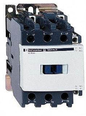 Schneider Electric - 3 Pole, 120 Coil VAC at 60 Hz, 50 Amp at 440 VAC and 80 Amp at 440 VAC, Nonreversible IEC Contactor - 1 Phase hp: 3 at 115 VAC, 7.5 at 230/240 VAC, 3 Phase hp: 15 at 200/208 VAC, 15 at 230/240 VAC, 40 at 460/480 VAC, 40 at 575/600 VAC - Exact Tool & Supply