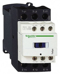 Schneider Electric - 3 Pole, 230 Coil VAC at 50/60 Hz, 32 Amp at 440 VAC, Nonreversible IEC Contactor - 1 Phase hp:  2 at 115 VAC, 5 at 230 VAC, 3 Phase hp:  2 at 115 VAC, 5 at 230 VAC - Exact Tool & Supply