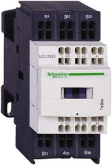 Schneider Electric - 3 Pole, 24 Coil VDC, 18 Amp at 440 VAC and 25 Amp at 440 VAC, Nonreversible IEC Contactor - 1 Phase hp: 1 at 115 VAC, 3 at 230/240 VAC, 3 Phase hp: 10 at 460/480 VAC, 15 at 575/600 VAC, 5 at 200/208 VAC, 5 at 230/240 VAC - Exact Tool & Supply