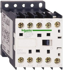 Schneider Electric - 4 Pole, 24 Coil VAC at 50/60 Hz, 16 Amp at 690 VAC and 20 Amp at 440 VAC, Nonreversible IEC Contactor - BS 5424, CSA, IEC 60947, NF C 63-110, RoHS Compliant, UL Listed, VDE 0660 - Exact Tool & Supply