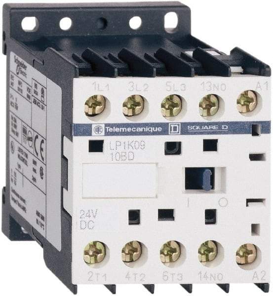Schneider Electric - 3 Pole, 24 Coil VDC, 6 Amp at 440 VAC, IEC Contactor - BS 5424, CSA, IEC 60947, NF C 63-110, RoHS Compliant, UL Listed, VDE 0660 - Exact Tool & Supply
