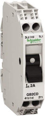 Schneider Electric - 3 Amp, 1 Pole, Backplate, Clip, DIN Rail Mount Circuit Protector - Thermal Magnetic Trip, Multiple Breaking Capacity Ratings, 67mm Deep x 74mm High x 15mm Wide - Exact Tool & Supply