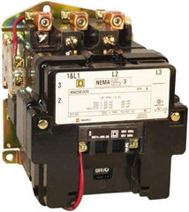 Square D - 5 Pole, 110 Coil VAC at 50 Hz and 120 Coil VAC at 60 Hz, 90 Amp NEMA Contactor - Open Enclosure, 50 Hz at 110 VAC and 60 Hz at 120 VAC - Exact Tool & Supply